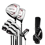 Herren Golfset,Komplettes Einsteiger Golfset,9 Golfschläger mit Cartbag,Graphitschaft,Rechtshand