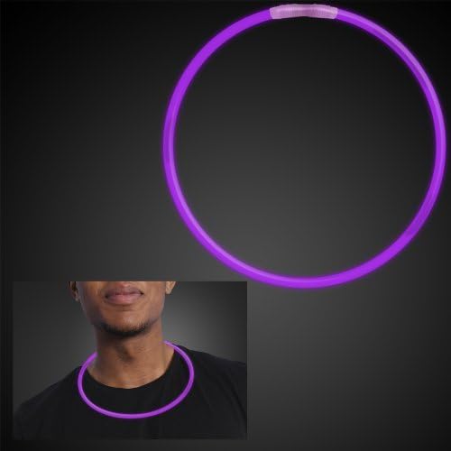 FlashingBlinkyLights 22" Premium Glow Stick Necklaces in Purple (Set of 50)