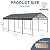 JT 12×21FT Outdoor Carport, Car Garage Shelter with Galvanized Metal Roof &Aluminum Frame for Car,Large Single Side Carport (Charcoal-12ft*21ft)