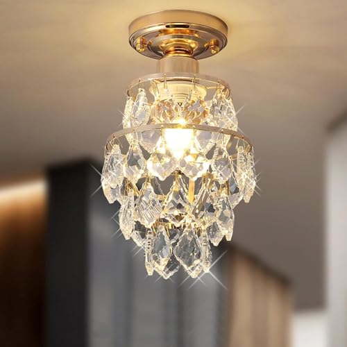 Plafonnier cristal moderne suspension 3 luminaires chambre et salle à manger