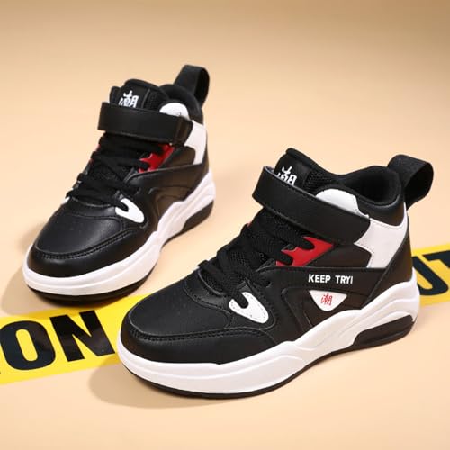 HSNA Basketball-Schuhe für Kinder Turnschuhe Jungen Sneaker Mädchen (Schwarz 36 EU)