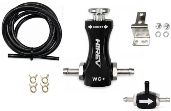 Manual Boost Controller - Adjustable Turbo Boost Control Kit, Universal Ball & Spring Wastegate Controller for Turbocharged Engines, Internal & External Wastegate Compatible