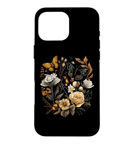 Vintage Pressed Flowers Butterflies Floral Boho Wildflowers �X�}�z�P�[�X iPhone 16 Pro Max �p