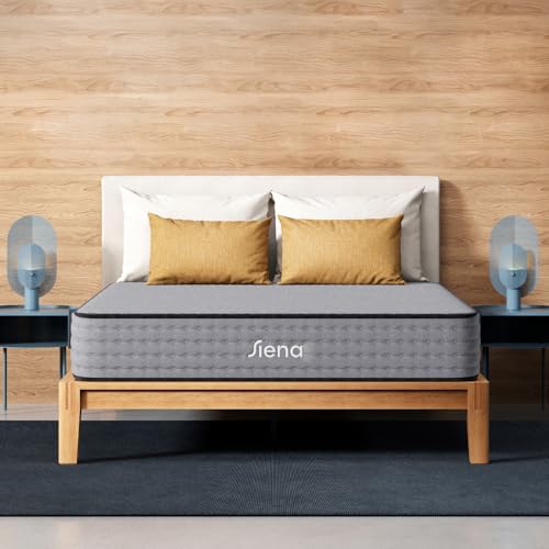 Image of Siena 10 inch Signature Hybrid California King Mattress - Medium Firm - Memory Foam & Innerspring System - 180-Night Trial - Pressure-Relief - Mattress in a Box