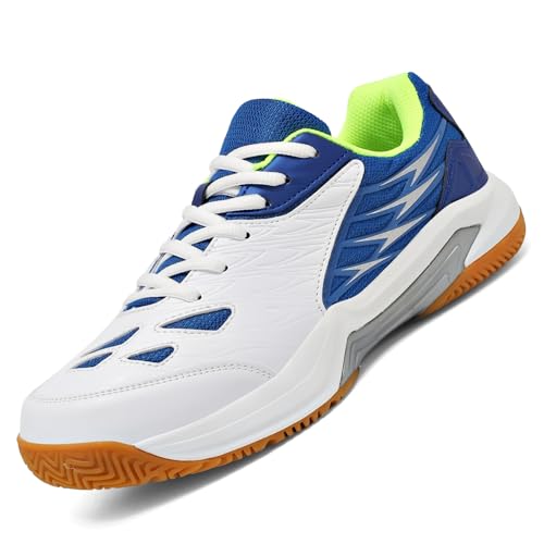 RBEUT Men's Pickleball Shoes - Tennis & Racquetball Anti-Slip Court Sneakers - Breathable Cushioned Blue
