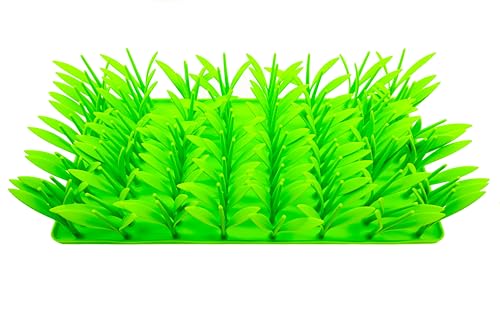 Mystoneer Silicone Grass Mat for Cats, Silicone Grass Snuffle Mat for Cats, Cat Grass Mat for Indoor Cats Silicone, Silicone Grass Feeding Mat for Cats and Dogs (1pc)
