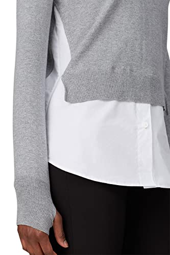 Image of Rent The Runway Pre-Loved Grey Knit Inset Sweater