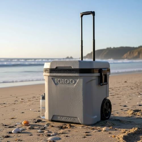 IGLOO MaxCold 58 Litre (62 US QT) Roller Cool Box Ice Cooler 98 Cans