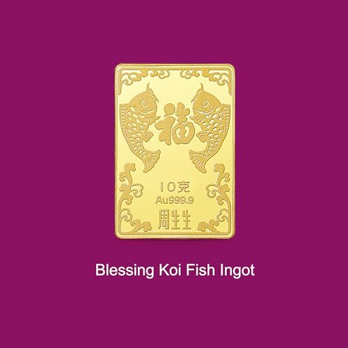 Image of Chow Sang Sang 999.9 24K Solid Gold Price-by-Weight Gold Koi Fish Jewelry Ornament for Women and Men 921559 (10 Grams, 0.35 Oz)