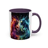 Fiery Red vs Electric Blue Fighting Bulls Mug | Accent Coffee Mug