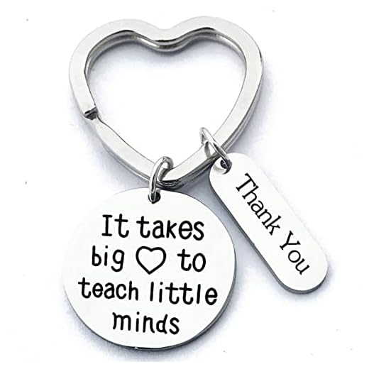 Wycian Llaveros Plata Mujer, Llavero Corazón Grabado Se Necesita Un Gran Corazón para. Acero Inoxidable 25MM para Hombres Mujeres Amigo Cumpleaños