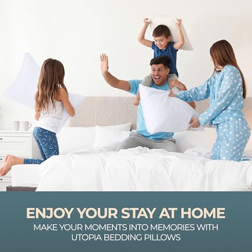 Image of Utopia Bedding Bed Pillows for Sleeping King Size (White), Set of 4, Cooling Hotel Quality, for Back, Stomach or Side Sleepers