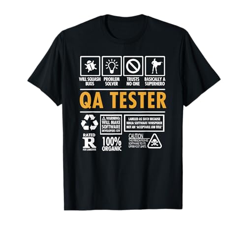 QA Tester Quality Assurance Tester or Analyst Funny T-Shirt