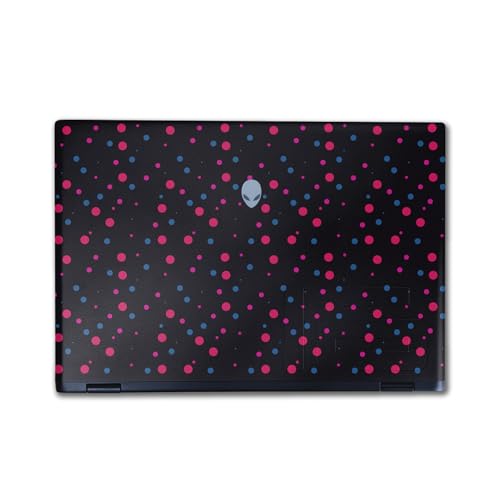 Image of Laptop Skin Compatible with Alienware M16 R2 (2024) - Magenta Dots - Premium 3M Vinyl Protective Wrap Decal Cover - Easy to Apply | Crafted in The USA by MightySkins