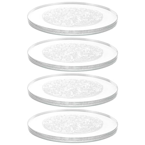 Sous-tasses en verre rond transparent de style créatif et isolant pour table