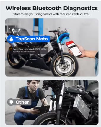 TOP-DON TopScan Moto Narzędzia diagnostyczne do samochodów i motocykli, profesjonalne uniwersalne skanowanie silnika OBD2