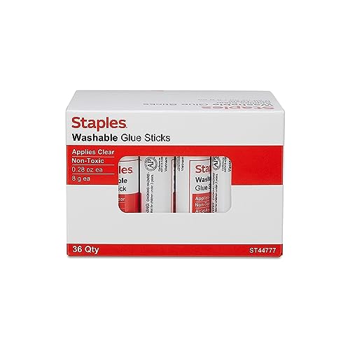 Staples Washable Glue Sticks, 0.28 oz., 108/Carton (ST44777VS)