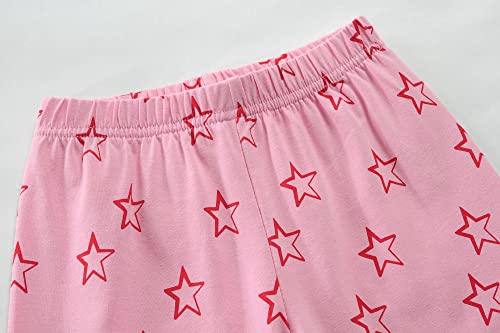 Little Girls Summer Pajamas Unicorn Short Sleeve Pjs Sleepwear for Toddler Kids 100% Cotton 2 Piece Clothes Jammies Set4