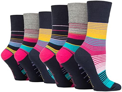 6 Pairs of Sock Shop Everyday Gentle Grip Socks Ladies 4-8 See Multi Variations and Designs