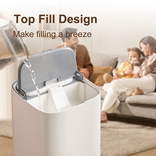 Ailinke Humidifiers For Bedroom Large Room, 3.4Gal/13L Large Room Floor Humidifiers For Home, Top Fill, Humidistat, Quiet, Aroma Box, Easy To Clean, White #TOP3
