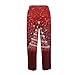 WENKOMG1 Mens Sleep Pant - Lightweight Lounge Pj Bottoms for Men Soft Sleepwear with Pockets and Drawstring Pajamas Winter Man Fashion Clothing Pantalones Navidad Hombres (XXL - Vermilion)