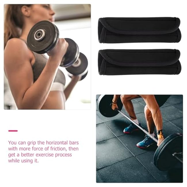 HANABASS Barbell Grips 2pcs Dumbbell Handles Bar Grips Weight Lifting Bar Cushion Pad Horizontal Bars Cover Power Lifting Strength Training Equipment Anti-slip Pad