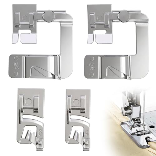 Set de 4 pies para dobladillo enrollado para máquina de coser miniatura 1