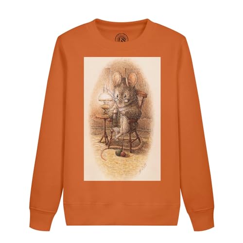 Sweatshirt enfant grand-père souris en coton bio illustration Beatrice Potter pour automne