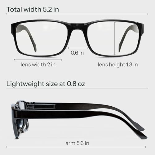 Image of Gaoye Reading Glasses 3-Pack - Blue-Light Filter, UV Protection - Readers with Rectangle Frames