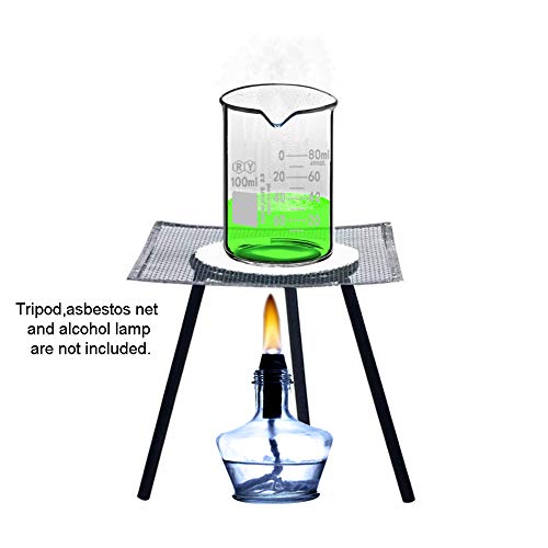 Glass Beakers Set Borosilicate Graduated Measuring Low Form Glass Beaker 4 Sizes 10Ml 50Ml 100Ml 250Ml #TOP4