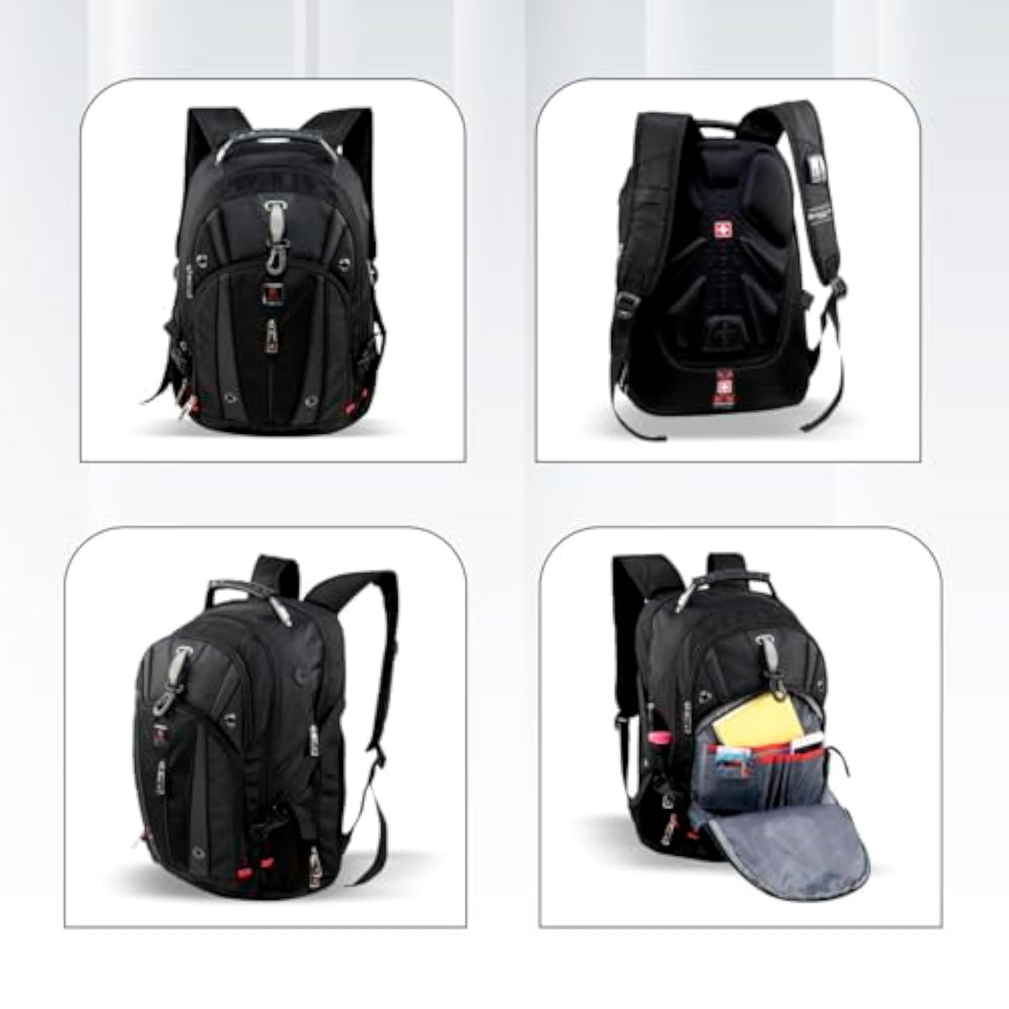 Laptop Backpack with USB Charging Port, Water-Resistant