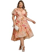 Amazon.com: Ever-Pretty Women's Spring Chiffon V-Neck Plus Size Formal ...