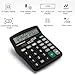 Office Desk Calculator, Cute Calculator for Kids, Basic Calculators Desktop, Dual Power Simple Financial Calculator with Big Button Large Display for Office Home and School (Black)