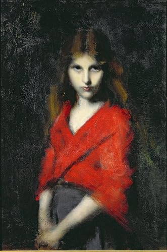 Tableau Portrait d'une jeune fille Henner Impression sur Toile 60x90cm