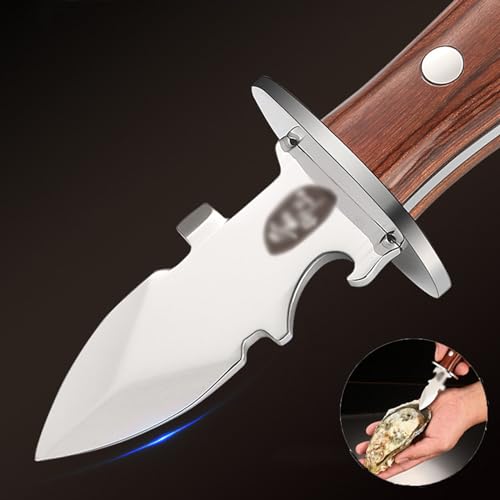 Cuchillo Ostras 2 Piezas Acero Inoxidable 5Cr15 Set De Cuchillo Ostras Profesional Con Mango De Madera Coloreada Kit Abridor De Mariscos Abridor De Conchas De Ostras Herramientas Regalo
