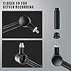 SAVITA 2pcs Mic Stand Extension Tubes with 1pc Metal Adapter Microphone Extension Rod 5/8" for Desk Stands and Arm Stand (Black) #3