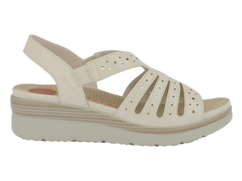 Doctor Cutillas 31804 Sandalia DE Piel con CUÑA Mujer BEIG 38