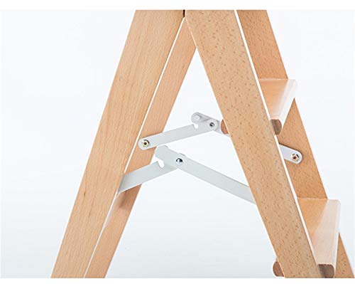 Taburete escalonado de madera maciza y silla plegable de cocina 5