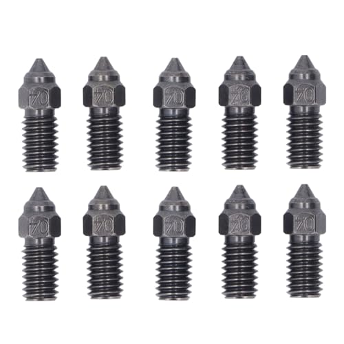 Bicos de Aço Endurecido 0,4 Mm de Alto Fluxo, Resistência a Altas Temperaturas, Impressora 3D, Extre