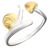 Beaupretty Anillo Ajustable de Hongo Diseño de Caracol Abierto para Mujer Joyería de Moda y Bisutería para Anillos de Dedo Adecuado para Cumpleaños Bodas y Ocasiones Obsequios