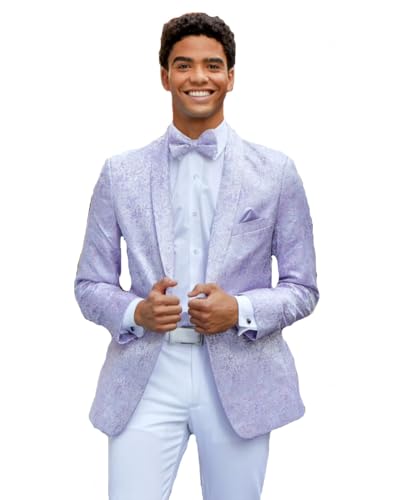 Men's Slim Fit Lilac Paisley Tuxedo Jacket (Jacket only)