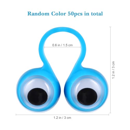 50 Stücke Eye fingerpuppe pädagogisches fingerspielzeug große Augen fingerring parteibevorzugung Spielzeug für Kinder (Gelegentliche Farbe)