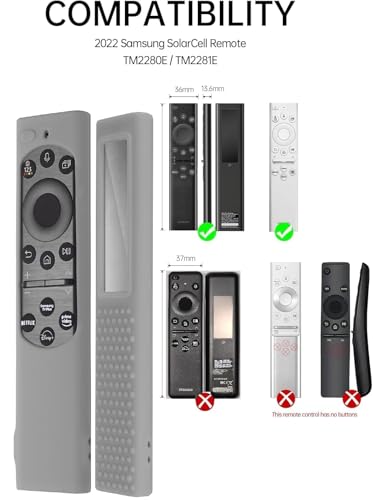 Image of Silicon Protective Case Cover Compatible with Samsung Smart TV Remote Control 2022 TM2280E QLED TV BN68-13897A (Remote Not Included) - Dark Blue