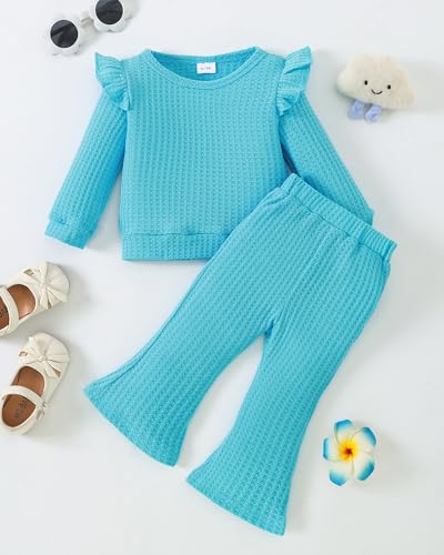 Image of Weebaby Toddler Girl Clothes Infant Girl Sweatsuit Baby Pant Set Outfits Fall Winter Clothing Little Clothes for Girl