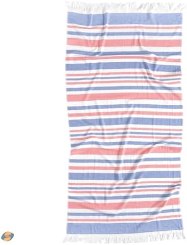 Toalha de Praia Rosa Felpuda 90cm X1,80m Fio Tinto com Franja Doh...