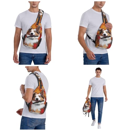 Bolso tipo bandolera unisex con diseño hojas maple miniatura 6