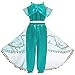 Monissy Niña Aladdin Princesa Jasmine Disfraz Tops Pantalones Manga Corta Traje Cosplay...