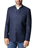 leinenjanker herren mit unsichtbaren Dehnzonen Walbusch Herren Reiseleinen Janker einfarbig Dunkelblau 50