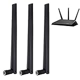 3PCS WiFi Router Original Antenna SMA Omnidirectional Antenna 2.4G,5G Dual Band Wireless Network Card External Antenna for RT AC68u