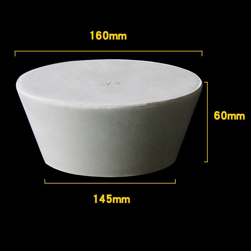Tapón elástico de Goma Blanca for matraz de Laboratorio, Tubo cónico, tapón de Sellado cónico, tapón de Botella, 1 ud.(160x145x60mm-1pcs)